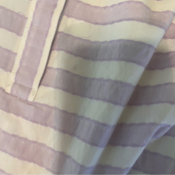 Southern Tide Corrine striped purple/white shift dress/fringe hem-woman’s small - Picture 7 of 11